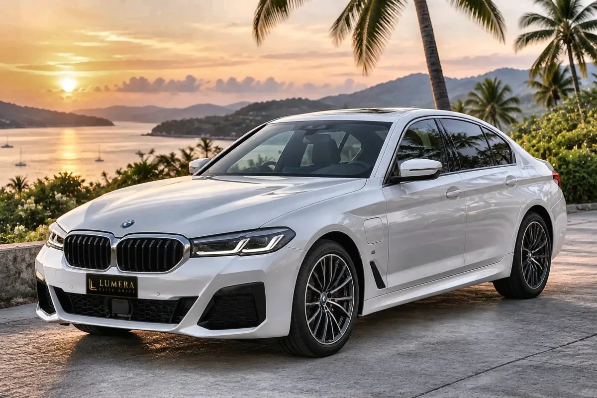 BMW 530e M Sport (2023, белая)